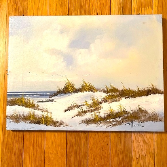 Seacoast Oil Painting on Canvas, 12x16 - Picture 7 of 13
